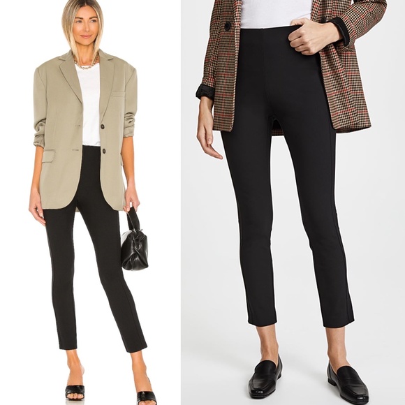 rag & bone Simone Equestrian Stretch Slim Black Ankle Pants - Picture 2 of 11